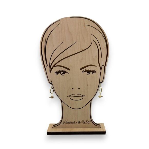 Gold Filled Paper Clip Bee Earrings Gold Filled Ear Wires - Picture 4 of 8